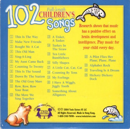 102 Full-Length Children's Songs: Volume Two (back)