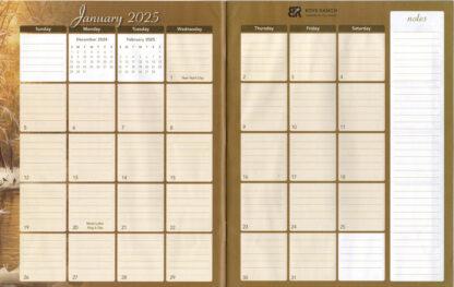 2025 Monthly Planner from Boys Ranch. (January)