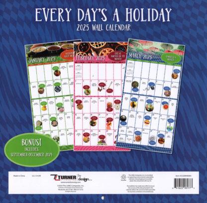 2025 Every Day's A Holiday Calendar (back)