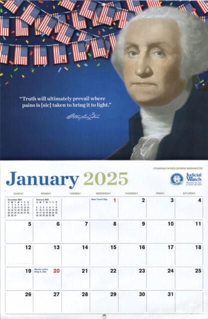 2025 Founding Fathers Calendar (January)