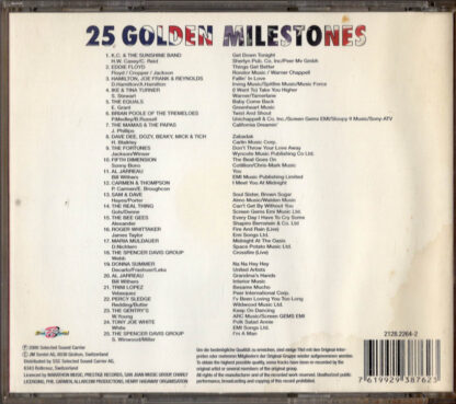 25 Golden Milestones (back)