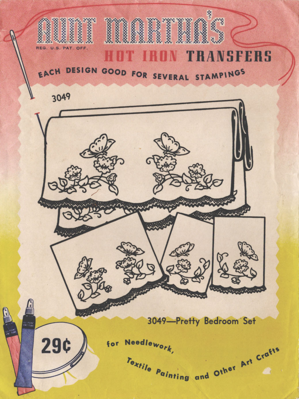 BLUE ONION MOTIFS - Aunt Martha's Hot Iron Transfers 3759