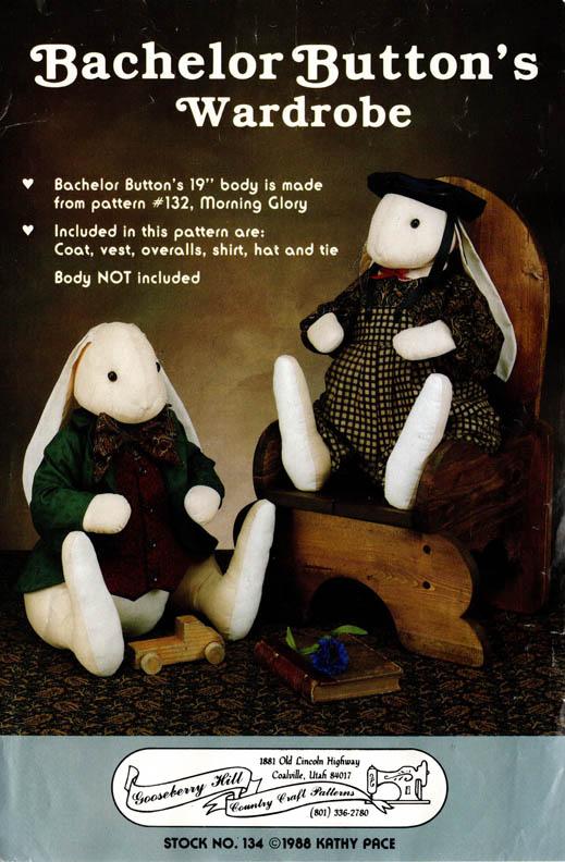 BACHELOR BUTTON’S WARDROBE – Bunny Clothes, Gooseberry Hill No. 134