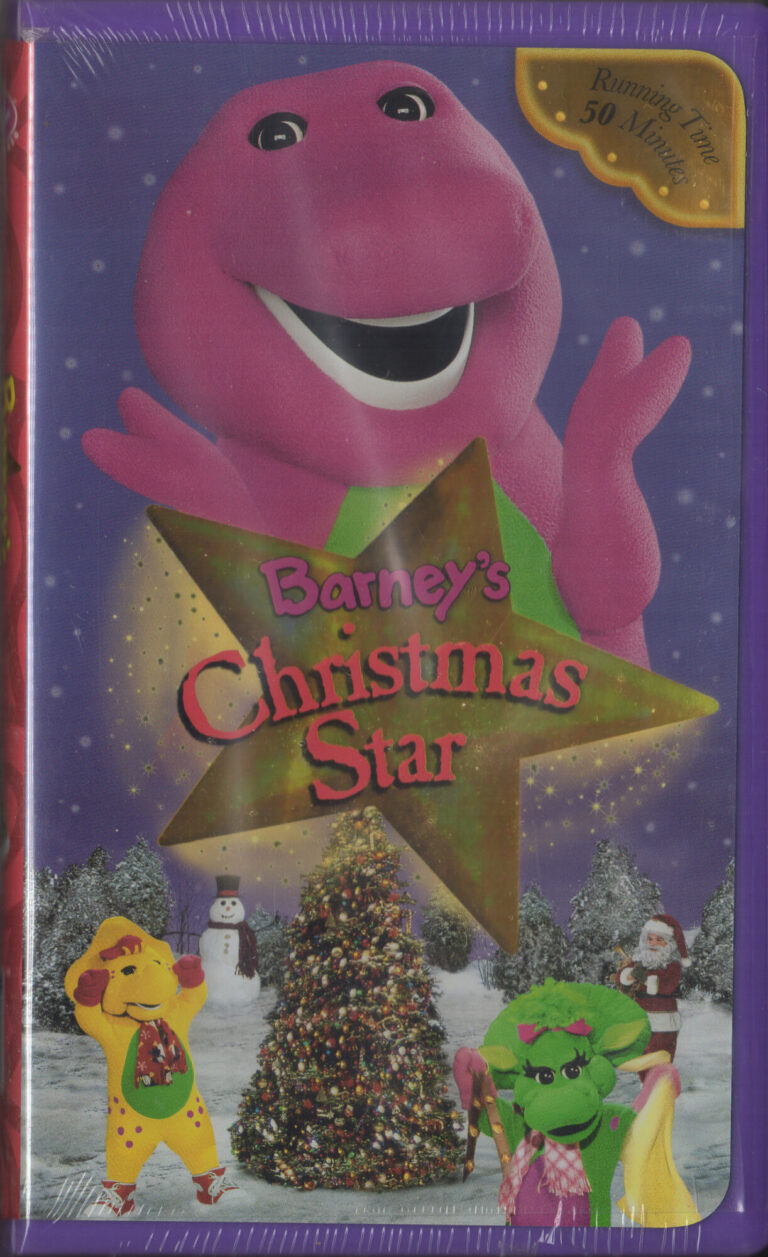 BARNEY'S CHRISTMAS STAR - New/Sealed 2002 VHS, 15 Songs