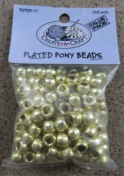 Gold Plated Pony Beads