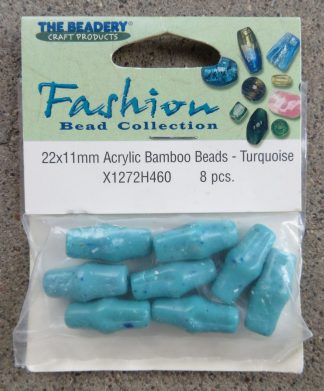 Turquoise Acrylic Bamboo Beads