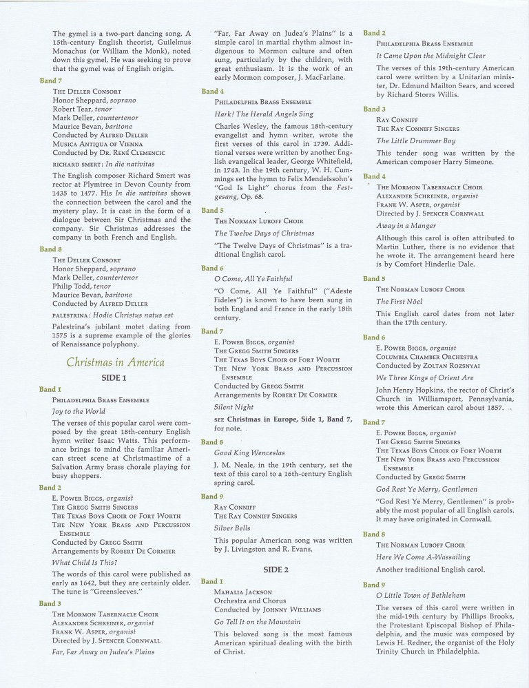 THE BELLS OF BETHLEHEM A Christmas Festival, Boxed LPs