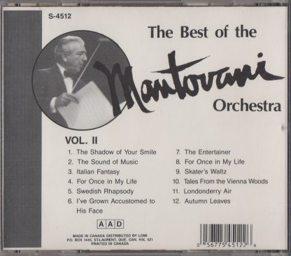 The Best of the Mantovani Orchestra, Vol. 2 (back)