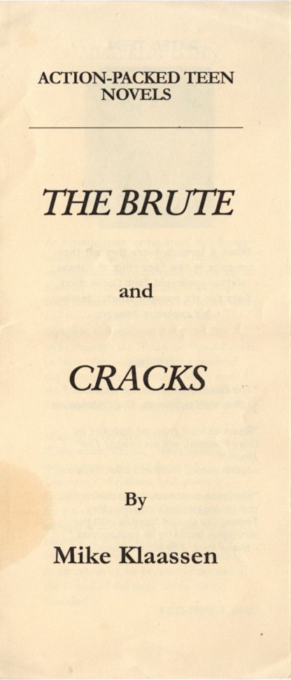 The Brute and Cracks Promo Leaflet