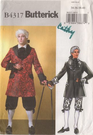 PATTERN Captain Hook MAD Hatter Costume Simplicity 2333 Mens Pirate Hat Jacket 