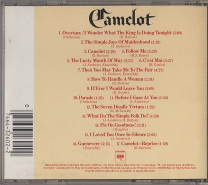 Camelot CD - back