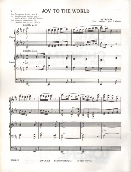 Carols For Christmas for Organ & Piano (page)