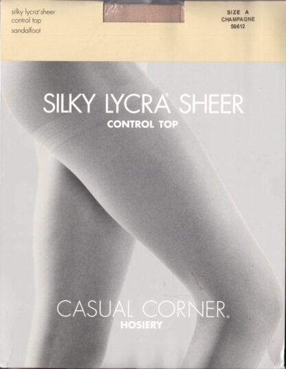 Casual Corner Control Top Pantyhose: Size A: Champagne