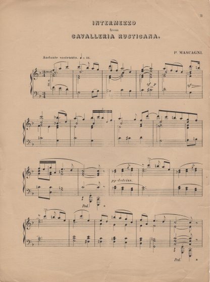 Intermezzo from Cavalleria Rusticana (first page)