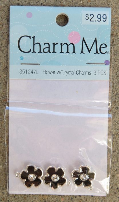 Charm Me 351247L - Flower with Crystal Charms