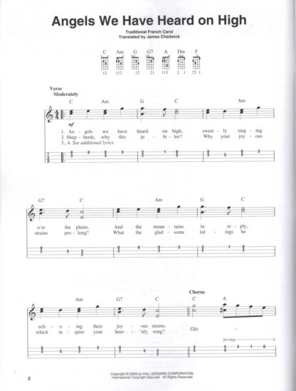 Christmas Carols for Mandolin (page)