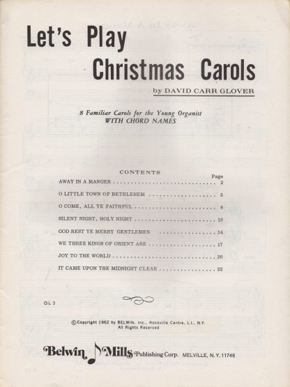 Let's Play Christmas Carols - contents