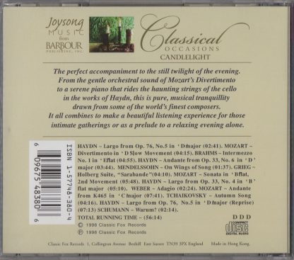 Classical Occasions: Candlelight - back