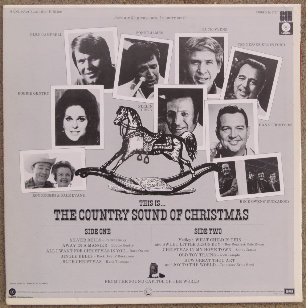 THE COUNTRY SOUND OF CHRISTMAS - Capitol SL-6727, 12