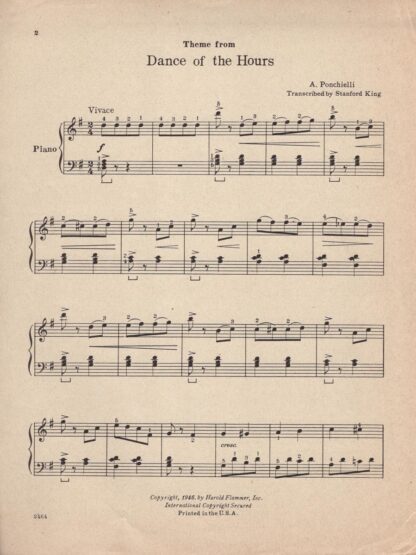 Theme from Dance of the Hours (page)