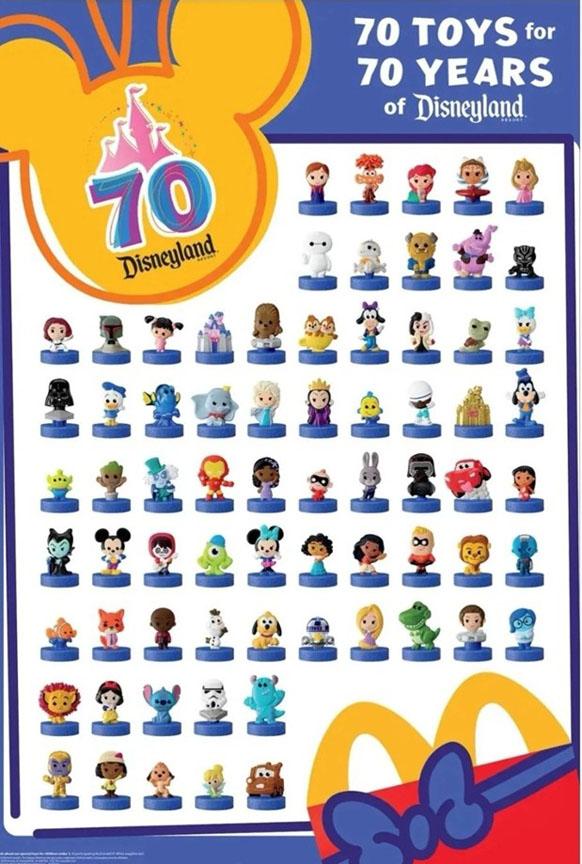 Disneyland 70 McDonald's Happy Meal Toys
