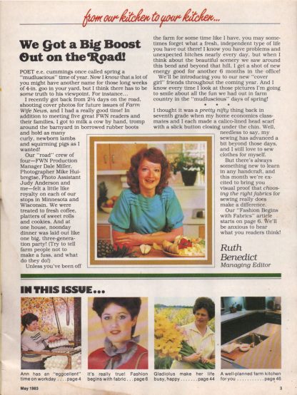 Farm Wife News - May 1983 (contents)