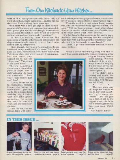 Farm Woman - February 1987 (contents)