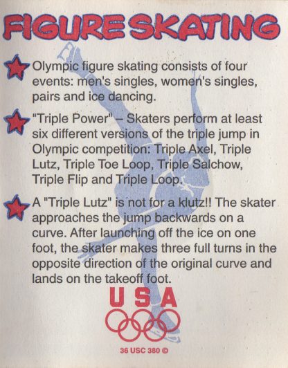 Figure Skating Coin (back)