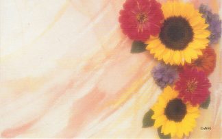 Floral Enclosure Card - sunflowers & daisies