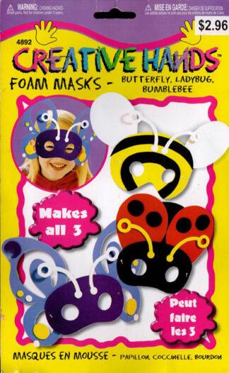 Foam Masks - Butterfly, Ladybug, Bumblebee