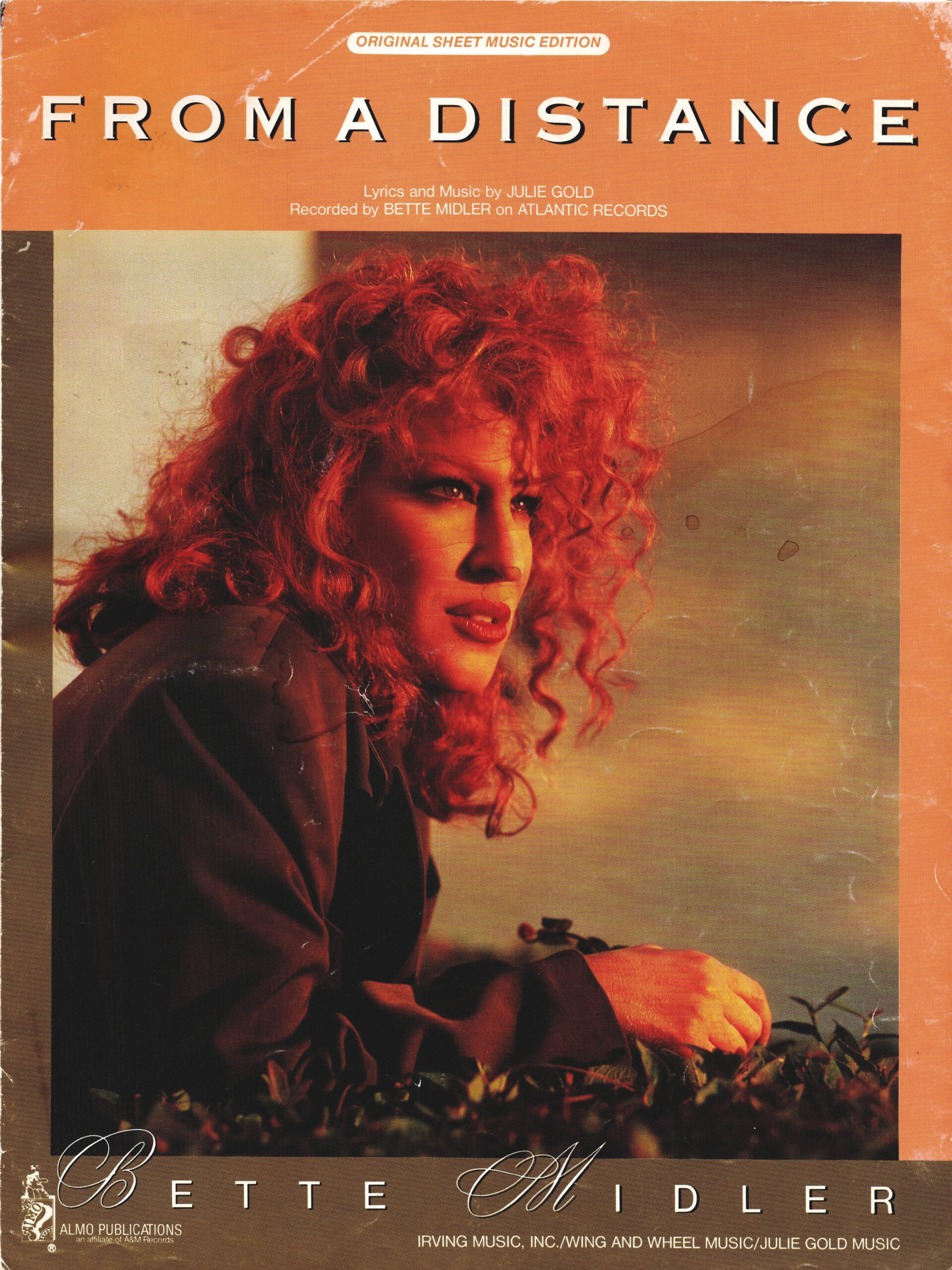 FROM A DISTANCE – Julie Gold & Bette Midler, 1987 Sheet Music