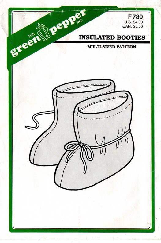INSULATED BOOTIES – Green Pepper F789, Adults S-M-L-XL