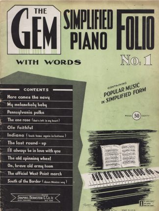 The Gem Simplified Piano Folio No. 1