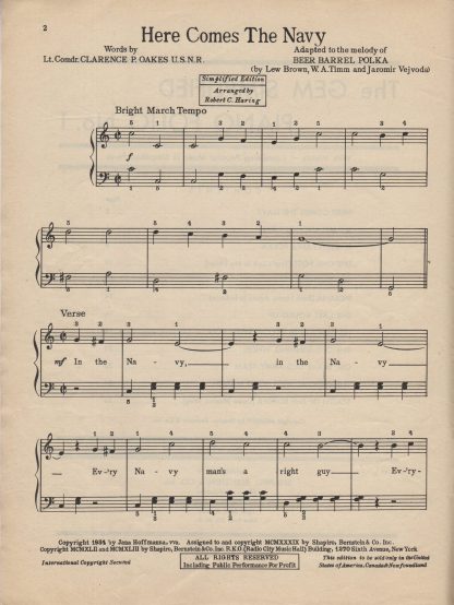The Gem Simplified Piano Folio No. 1 (first page)
