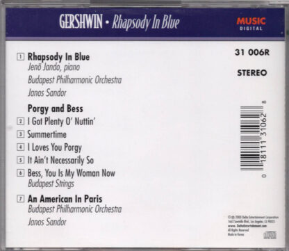 Gershwin: Rhapsody In Blue (back)