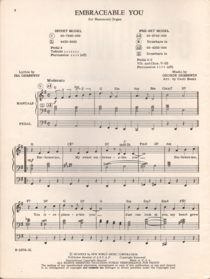 Gershwin Album for Hammond Organ (page)