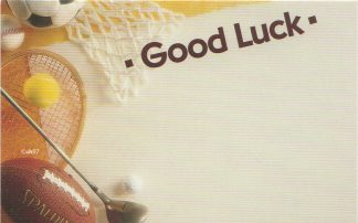 Good Luck floral enclosure card - sports