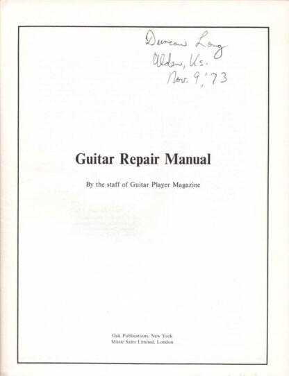 Guitar Repair Manual (Duncan Long Signature)