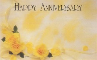 Happy Anniversary - yellow roses