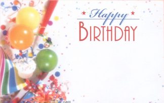 Happy Birthday - balloons & cupcake
