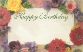Happy Birthday - floral border