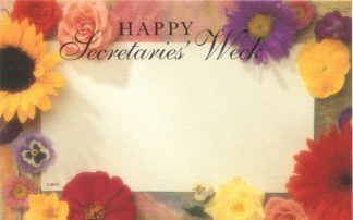 Happy Secretaries' Week - floral border