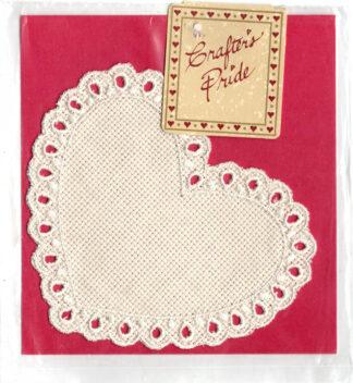 Aida Cloth Heart - ivory