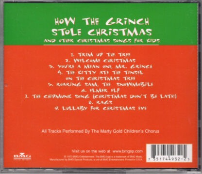 How The Grinch Stole Christmas and Other Christmas Songs For Kids (back)