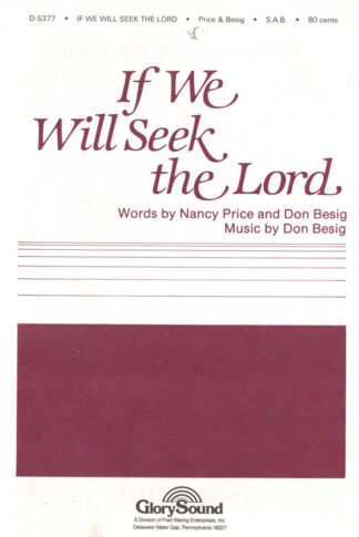 If We Will Seek The Lord