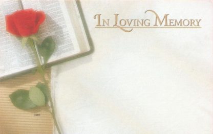 In Loving Memory - Bible & Rose