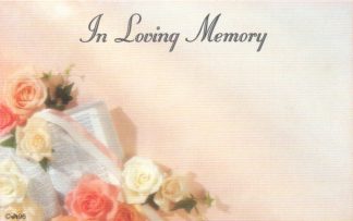 In Loving Memory - Roses & Bible