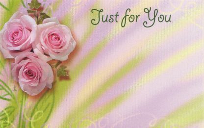 Just for You floral enclosure card