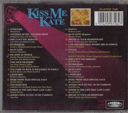 Kiss Me Kate - back