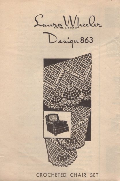 Laura Wheeler Design 863 - Crocheted Chair Set